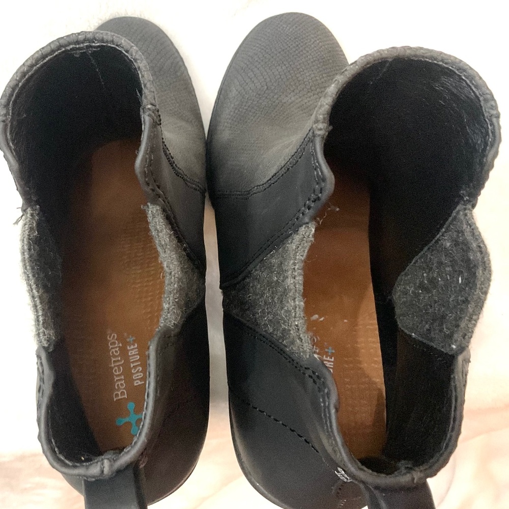 BLACK BARE TRAPS DASHA SLIP ON COMFORT POSTURE PLUS CHELSEA ANKLE BOOT SZ 10 - Picture 10 of 12
